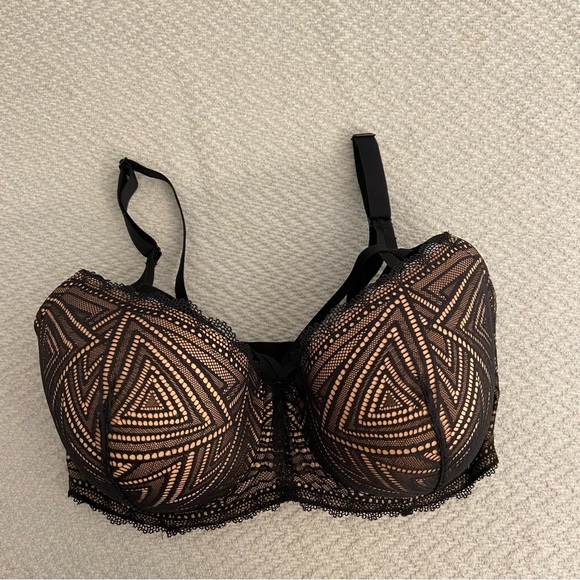 Adore Me Strappy Black Bra Size 38H - Picture 1 of 4